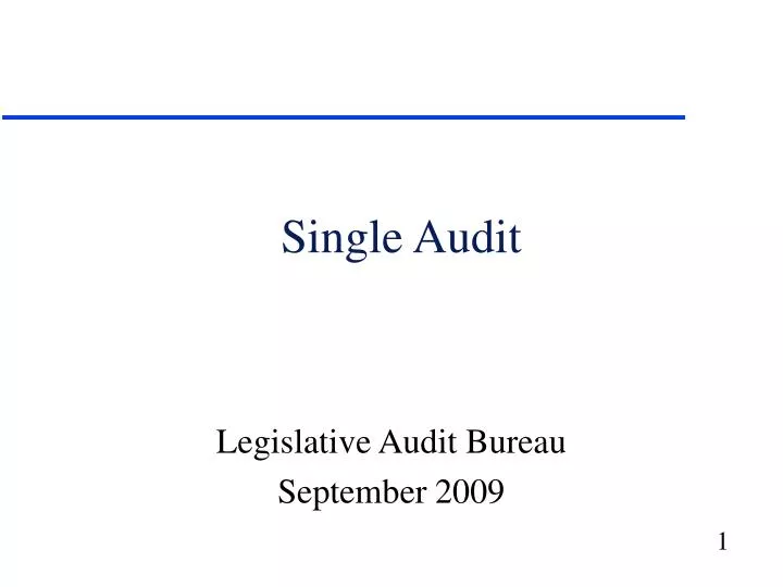 single audit