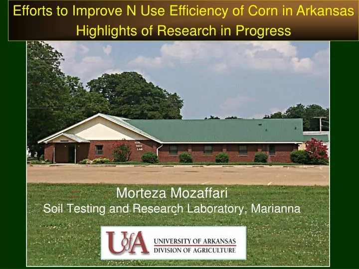 morteza mozaffari soil testing and research laboratory marianna