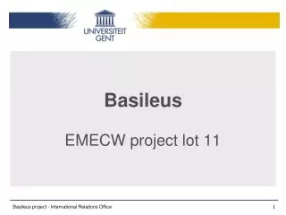 Basileus EMECW project lot 11