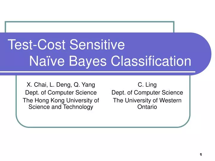 test cost sensitive na ve bayes classification