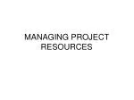 MANAGING PROJECT RESOURCES - slide 1