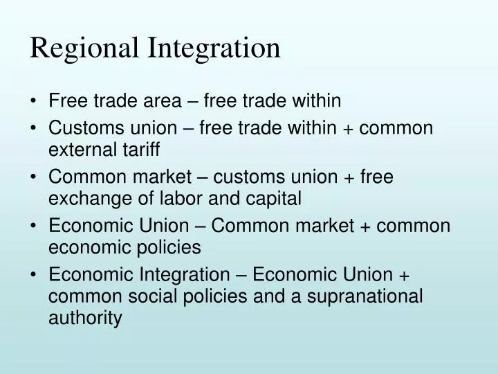 regional integration