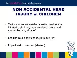 NON ACCIDENTAL HEAD INJURY in CHILDREN