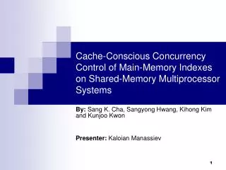 Cache-Conscious Concurrency Control of Main-Memory Indexes on Shared-Memory Multiprocessor Systems