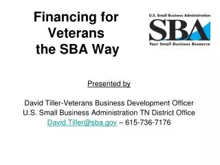 Financing for Veterans the SBA Way