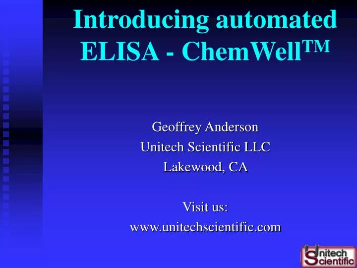 introducing automated elisa chemwell tm