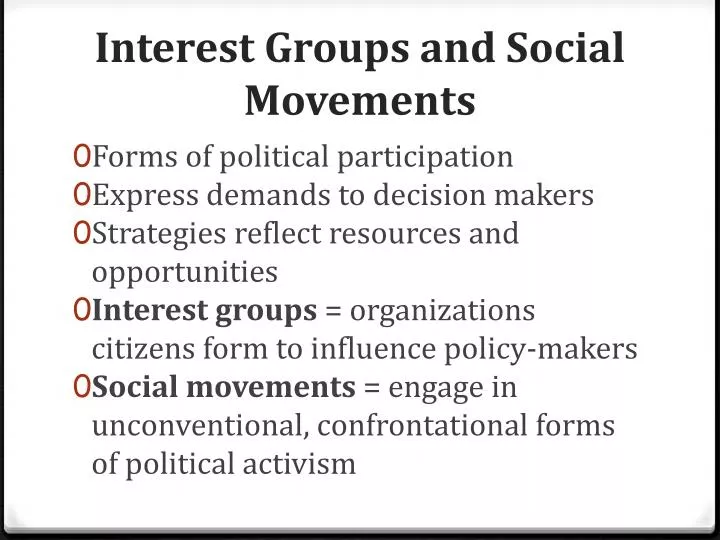 interest groups and social movements