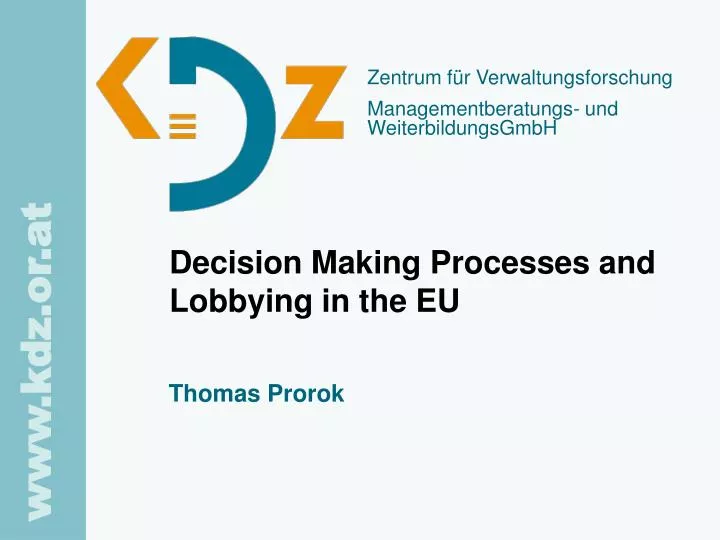 decision making processes and lobbying in the eu