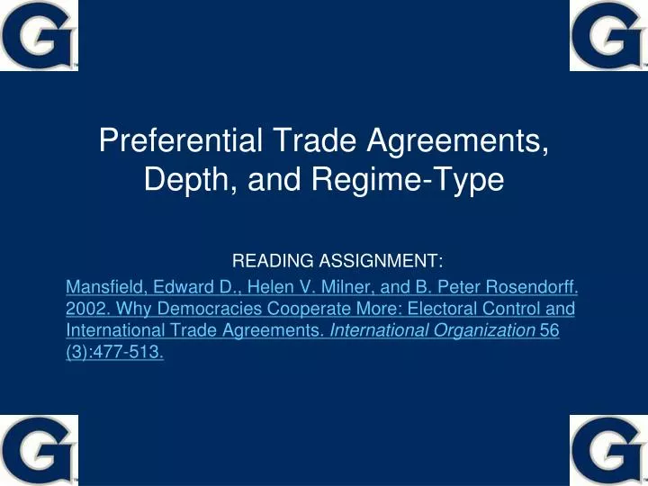 preferential trade agreements depth and regime type