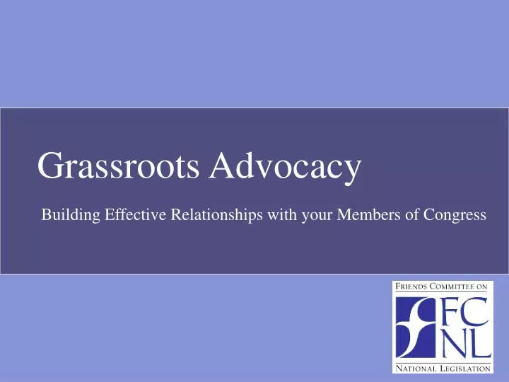 grassroots advocacy