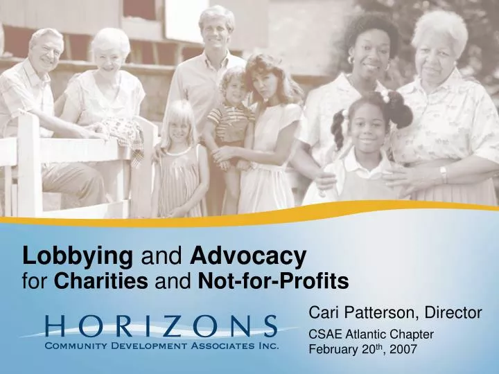 lobbying and advocacy for charities and not for profits