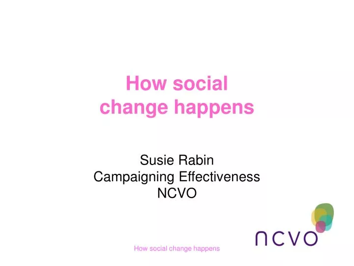 how social change happens susie rabin campaigning effectiveness ncvo