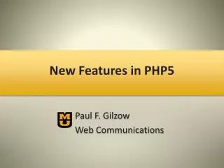 New Features in PHP5