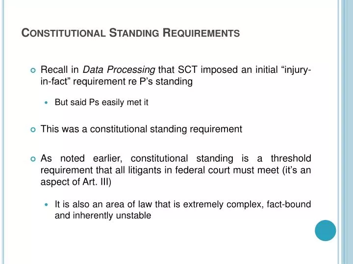 constitutional standing requirements