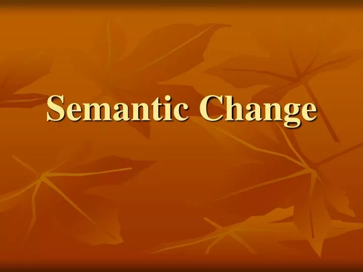 semantic change