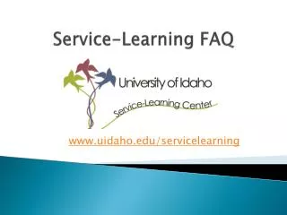 Service-Learning FAQ