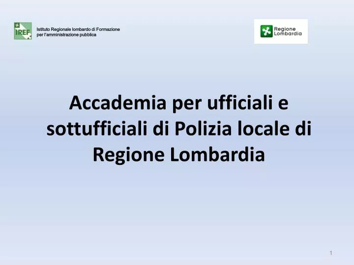 accademia per ufficiali e sottufficiali di polizia locale di regione lombardia