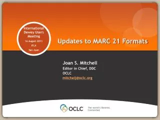Updates to MARC 21 Formats