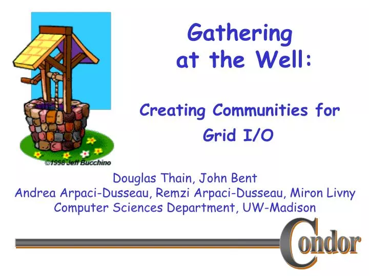 gathering at the well creating communities for grid i o