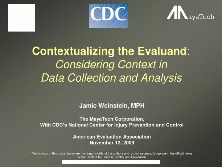 contextualizing the evaluand considering context in data collection and analysis