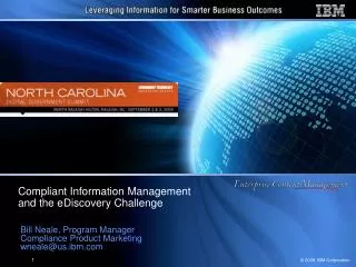 Compliant Information Management and the eDiscovery Challenge