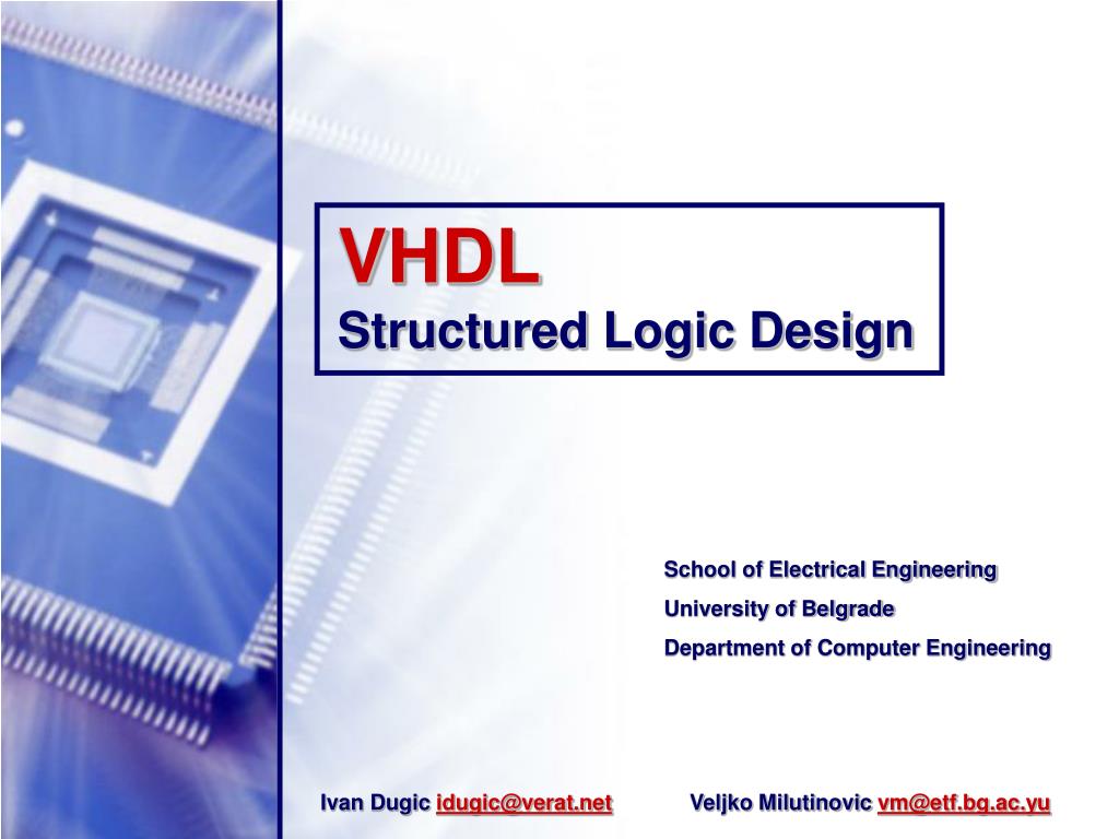 PPT - Modern ASIC Design with VHDL: Structured Logic Concepts ...