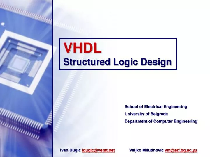 vhdl structured logic design