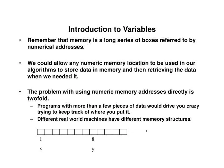 introduction to variables