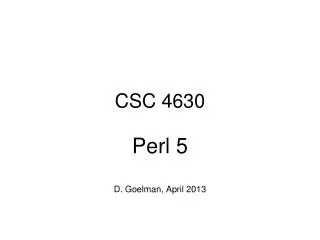 CSC 4630