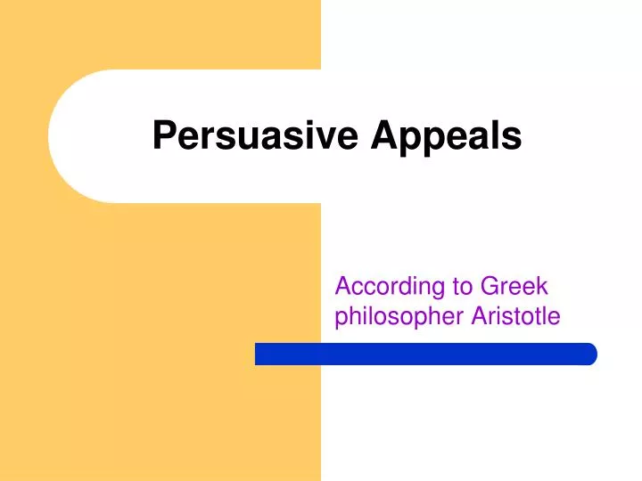 persuasive appeals