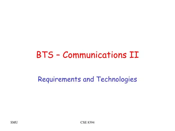 bts communications ii