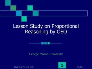 Lesson Study on Proportional Reasoning by OSO