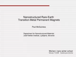 Nanostructured Rare-Earth Transition-Metal Permanent Magnets