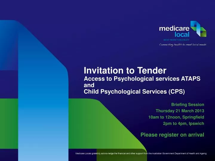 invitation to tender access to psychological services ataps and child psychological services cps