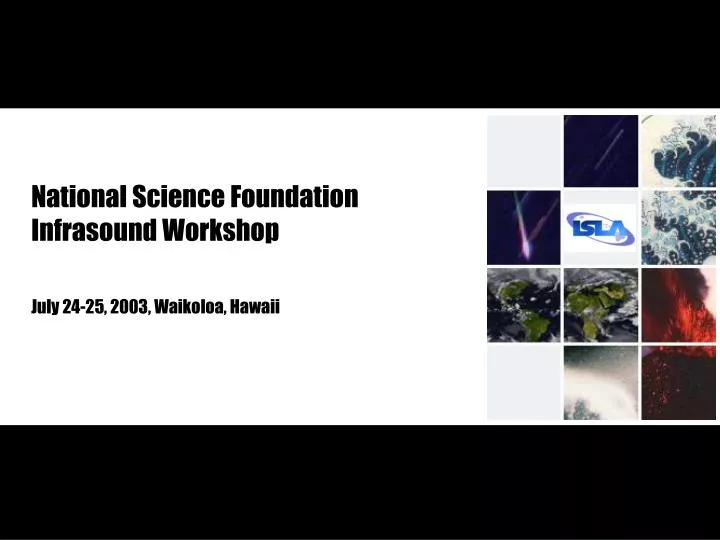 national science foundation infrasound workshop