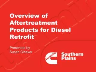 Overview of Aftertreatment Products for Diesel Retrofit