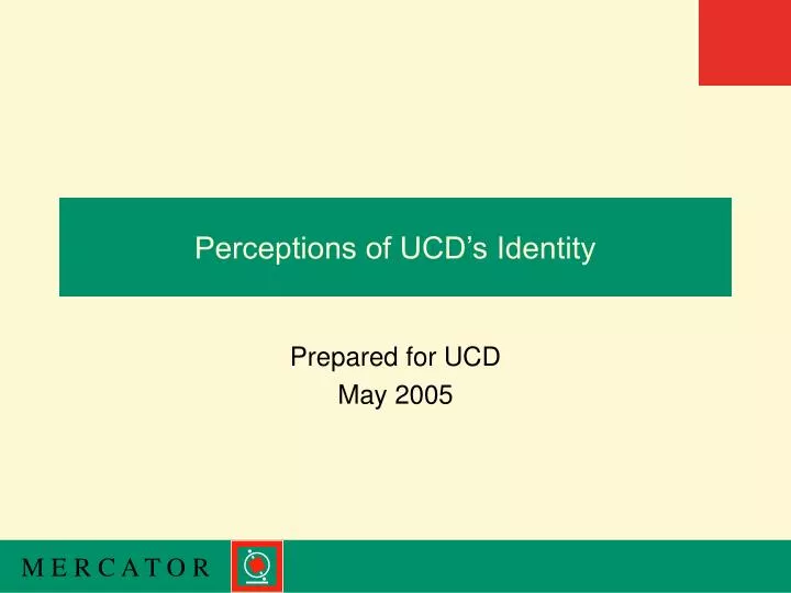 perceptions of ucd s identity