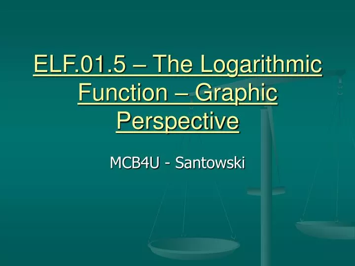 elf 01 5 the logarithmic function graphic perspective