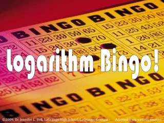 Logarithm Bingo!