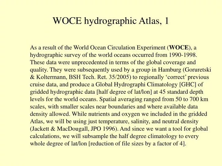 woce hydrographic atlas 1