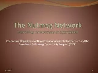 The Nutmeg Network Improving Connectivity at Light Speed
