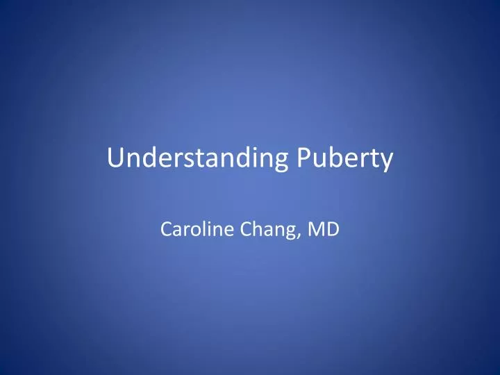 understanding puberty