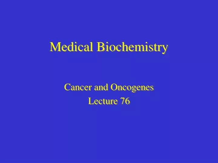 medical biochemistry