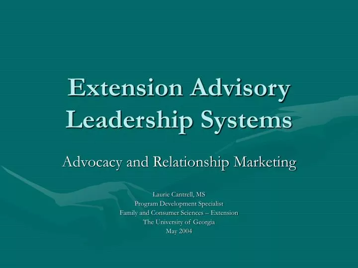 extension advisory leadership systems