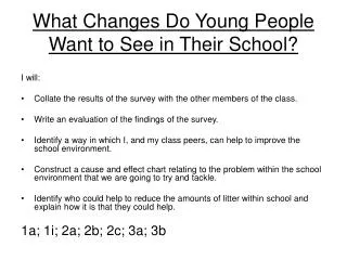 What Changes Do Young People Want to See in Their School?