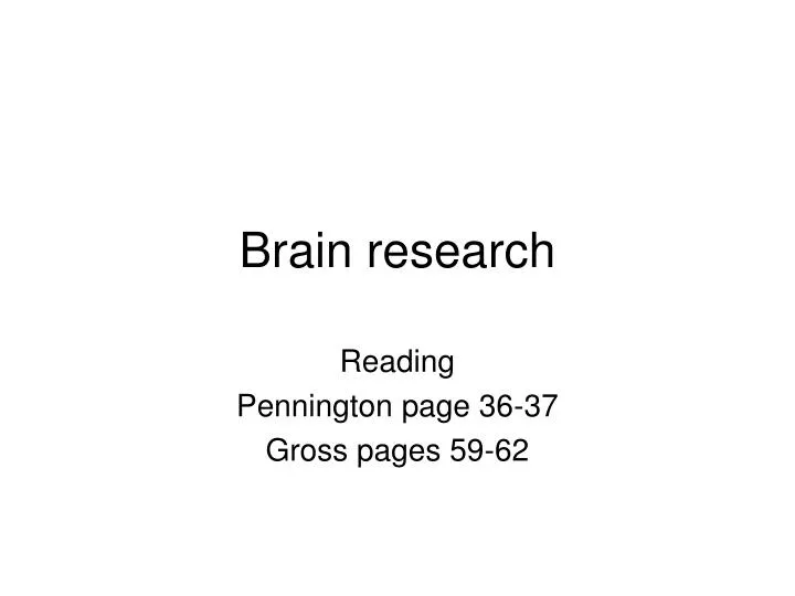 brain research