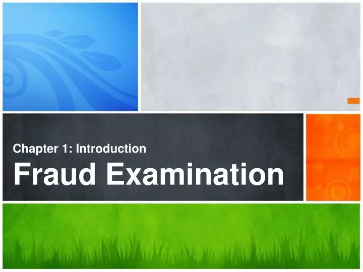 chapter 1 introduction fraud examination