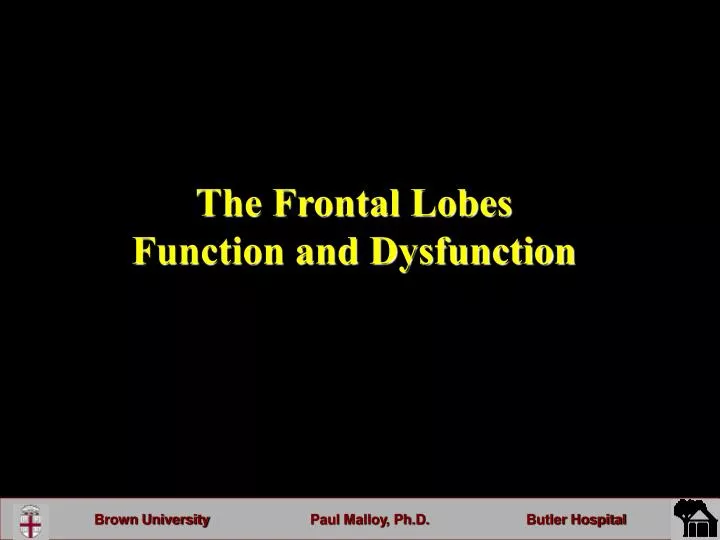 the frontal lobes function and dysfunction