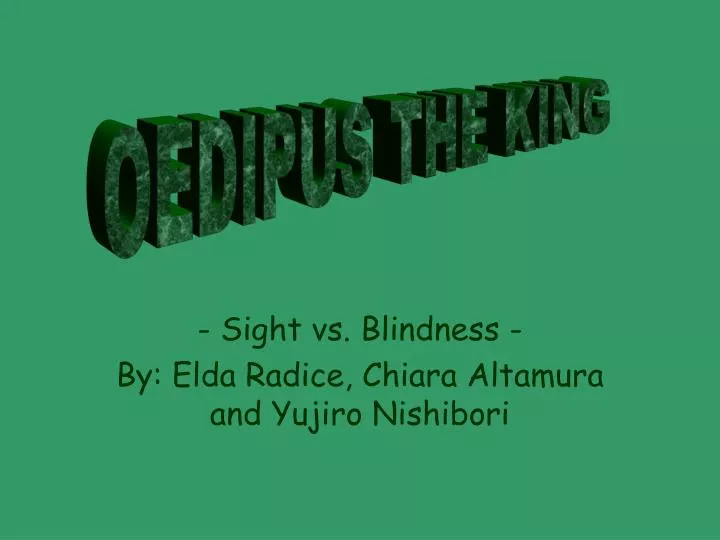 sight vs blindness by elda radice chiara altamura and yujiro nishibori