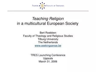 Teaching Religion in a multicultural European Society